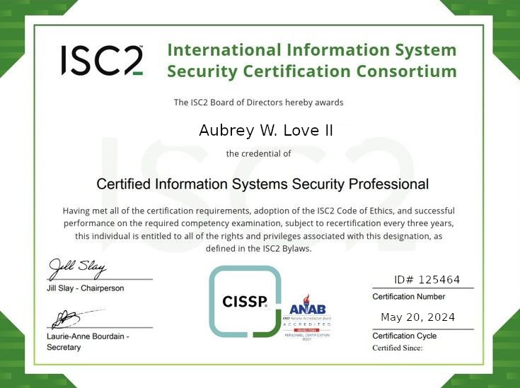 CISSP — Black Trace Labs