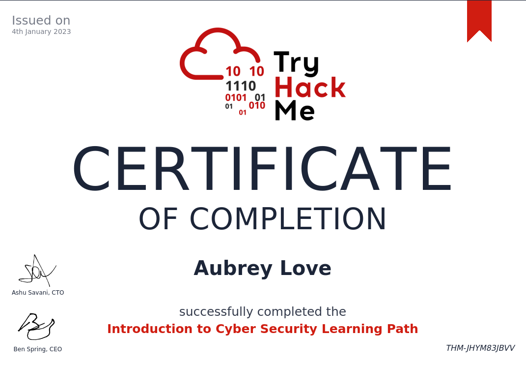 Introduction to Cybersecurity — Black Trace Labs